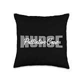 Palliative Care Nurse Typeset Apparel End-Of-Life Hospice Throw Pillow
