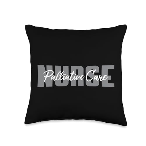 Palliative Care Nurse Typeset Apparel End-Of-Life Hospice Throw Pillow