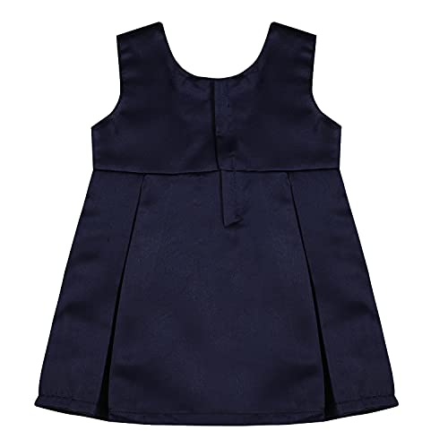 Image of SELVEL Baby Girls Frock Dress | Pleated Knee-Length Satin Dress (STN-PB-0361)