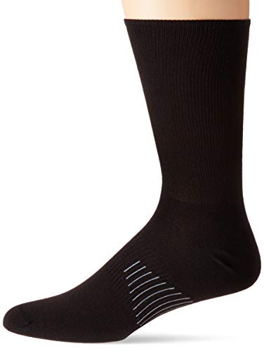Wrightsock men's ultra thin crew, black, x-sock size:10…