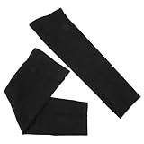 Yardwe 2 Piezas Manguitos calientes mangas de brazo de los hombres Brazos mangas de brazo para hombres envoltura protector de brazo de invierno manga caliente tela de licra Black
