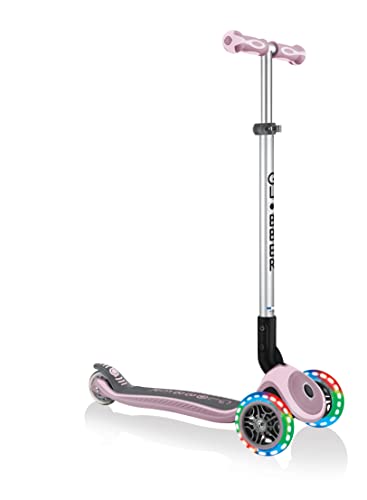 GLOBBER - PRIMO FOLDABLE PREMIUM LIGHTS - trottinette 3 roues pour enfants de 3 ans à 6 ans, lilas