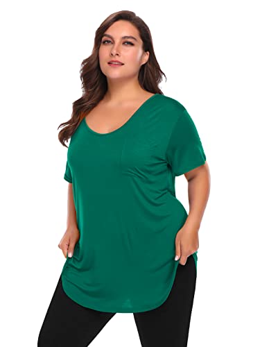 Image of BELAROI Women Plus Size Tops V-Neck Tunics Shirts