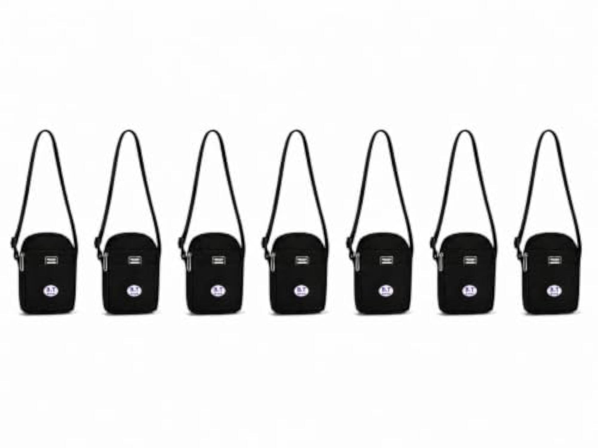 Unisex Black Shoulder Sling Bag, Compact Travel Essential