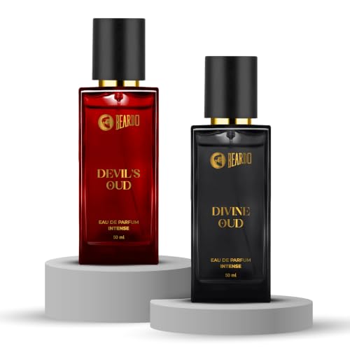 Image of Beardo Devil's Oud & Divine Oud Perfume EDP Combo for Men - 50ml each (Pack of 2) | picy, Woody & Oriental | Gift For Men | Husband | Boyfriend
