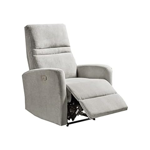 Sillón Relax eléctrico 1 Motor Modelo Lima (Gris Claro) con reposapiés Cover
