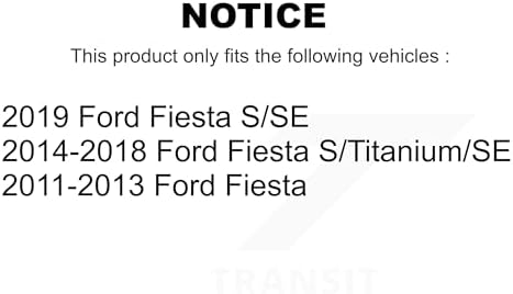 Transit Auto Front Disc Brake Rotors And Ceramic Pads Kit Replacement For Ford Fiesta K8T-100168 - 1