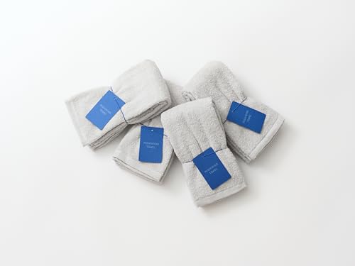 ツバメタオル MISHIRINO TOWEL フェイスタオル 4枚セット 瞬間吸水 抗菌防臭加工 しっかり拭ける 日本製 泉州タオル メンズ レディース サウナ ジム スポーツ 新生活 父の日 ギフト 34×90cm 108g ライトグレー