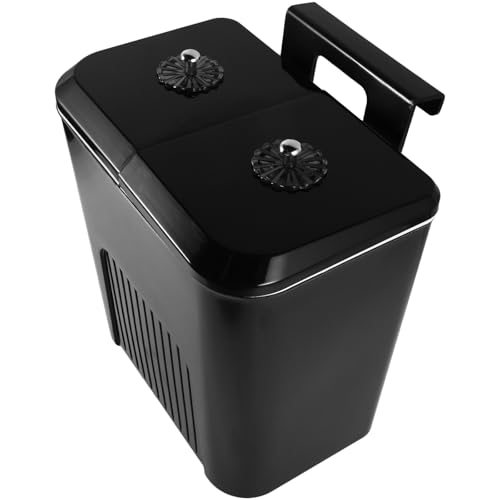 Caneca de basura de cocina negra 9L con dos compartimentos