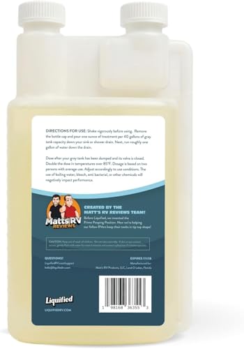 Image of Liquified RV Toilet Treatment - Gray Holding Tank Digester - Odor Eliminator - Lemon Scent - Matts RV Reviews - 3 Pack