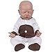 Vollence 46 cm schlafende VollSilikon Baby Puppen, Nicht Vinyl Puppen, Augen geschlossen Realistische Reborn Baby Puppen, Newborn Baby Puppe, Real Lifelike Baby Puppen - Mädchen