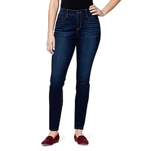 Gloria Vanderbilt Women's Comfort Curvy Skinny Jean, Parker Whisker, 14 Short