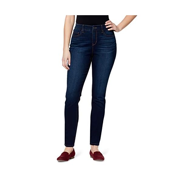 Gloria Vanderbilt Women's Comfort Curvy Skinny Jean, Parker Whisker, 14 Short