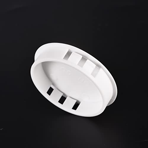 Image of uxcell 1-61 /64 inch Plastic Hole Plugs, 26Pcs Flush Type Panel Round Snap in Fastener Knockout Locking Plugs for Furniture Insert End Caps Panels, White