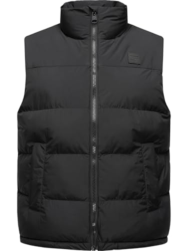 Ragwear Herren warme wasserdichte Winter Weste Steppweste Savan YOUMODO Black Gr. XL