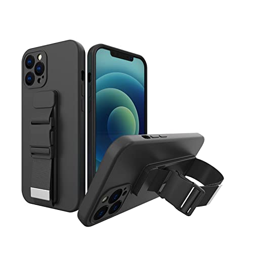Coque de téléphone silicone noir pour iPhone SE 2020 et modèles 11 à 13 Pro Max