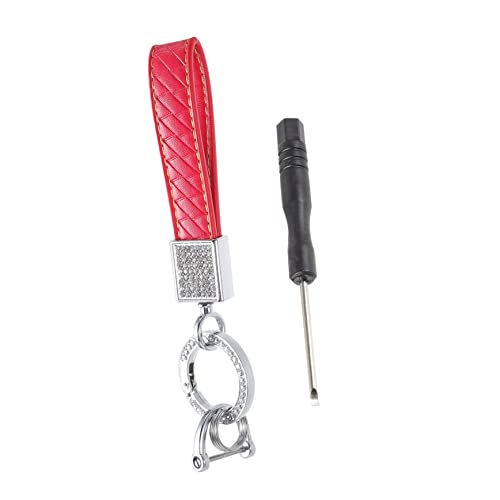 Holibanna Llavero De Coche Accesorios Clip De Cinturón Para Llaves Billetera Para Hombres Crédito Cadenas Aprobado Artilugios Para Hombres Manos Llavero Titular De La Tarjeta Auto Rojo Metal