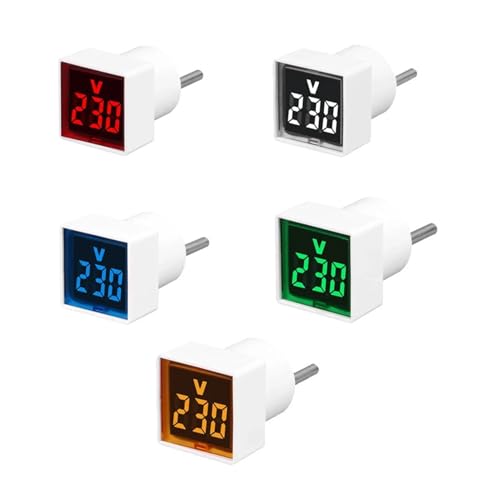 General energy-saving indicator light, direct insertion European plug, square voltmeter, household digital display, AC voltmeter