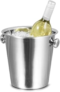 bar@drinkstuff Tulip Wine Bucket Stainless Steel Wine Bucket, Champagne Bucket, Wine Cooler, Bottle Cooler, Bottle Chiller, Ice Bucket