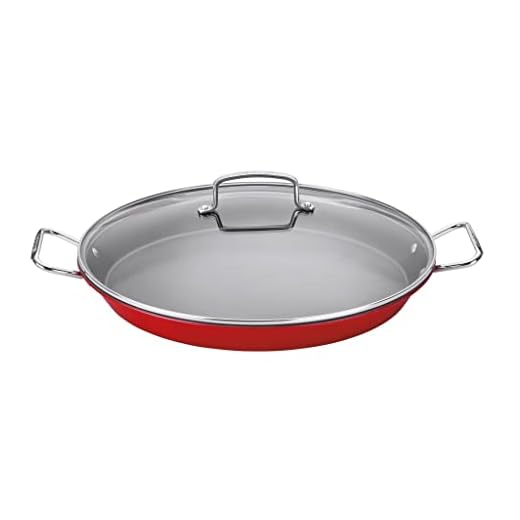 Cuisinart Forma antiaderente para paella, 38 cm, vermelha, ASP-38CR