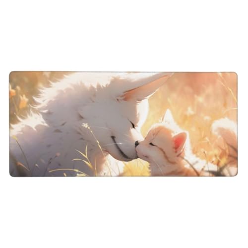 Alfombrilla De Ratón （1000 x 400 x 3 mm） Perro Alfombrilla De Ratón Extendida De Gran con Base De Goma Antideslizante, Mejora La Precisión Y La Velocidad, Lavable, para Gamers, Pc Y Portátil N3369