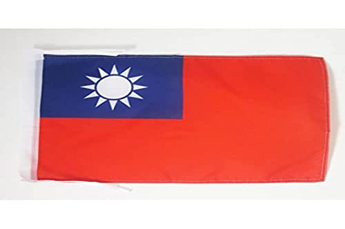 AZ FLAG - Drapeau Taiwan - 45x30 cm - Pavillon Taïwanais 100% Polyester Avec Deux Cordelettes - 20g