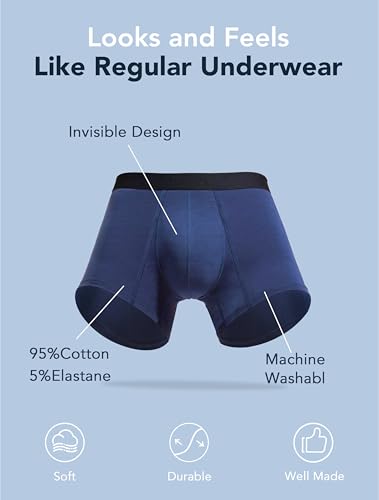Washable Incontinence Underwear for Men Cotton Regular Absorbency Urinary Leakproof Underwear Boxer Briefs 5 Pack4