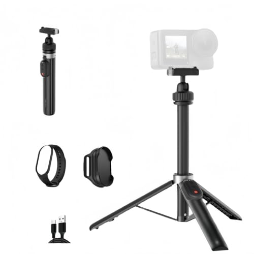 Palo selfie extensible 77 cm compatible con DJI Osmo Action 6 y clip de audio inalámbrico