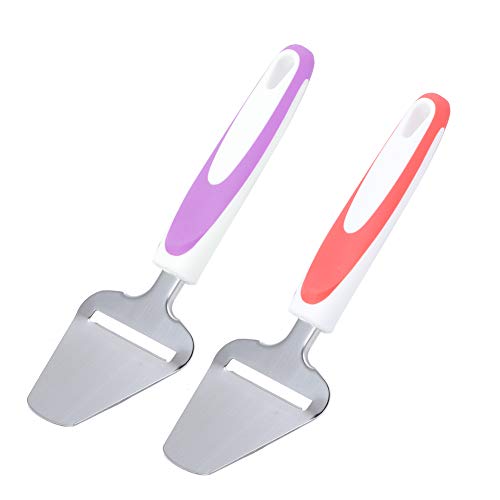 2Pcs Stainless Steel Cheese Slicer, Handheld Slicer Spatula Cutter Kitchen Utensils Cheese Peeler Slicer Cheese Shaver for Block Cheese