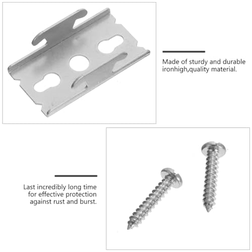 Amosfun Curtain Rod Brackets 4 Pack Low Profile Metal Rod Holders 1.61X0.82X0.39In Wall Mount Curtain Accessories for Window Treatment Home Decor - Image 7