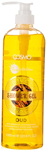 Image of Cosmo Desings Temptation Sulfate & Paraben Free Shower Gel Oud, 1000ML For Men & Women