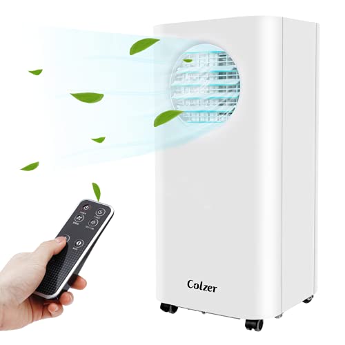 COLZER 3-in-1 Portable Air Conditioner, Dehumidifier, Fan, 10000 BTU AC Air Conditioner for 200-450sq ft Bedroom, Living Room, Office with Remote Control White