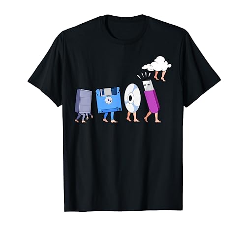 Datenträger Evolution Computer Programmierer Datenspeicher T-Shirt