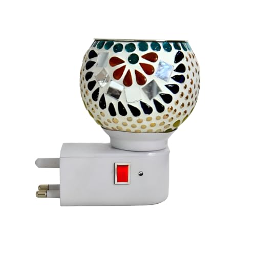Image of Ceramic Kapoor Dani for Home | Night Lamp, Electric Camphor Burner, Camphor Diffuser, Aroma Incense Burner, Home Accessories, Gift, Electric Dhoop Dani for Office (Set of 1 Ceramic)