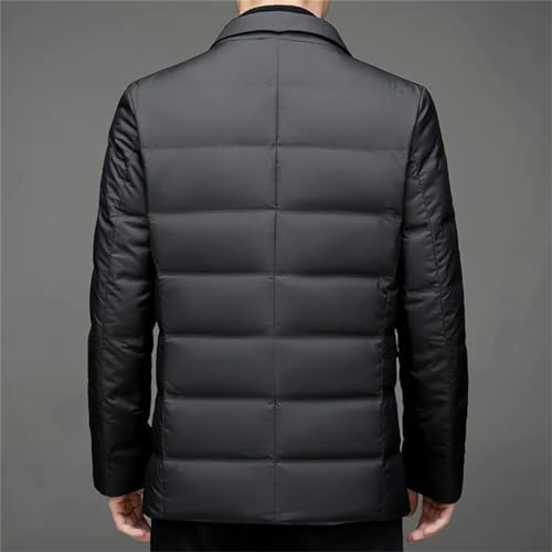 Men's Down Blazer Youth Warm Winter Slim Casual Solid Color Blazer4