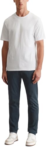 Marc O'Polo Herren 51556 Herren T Shirt mit Rundhals Ausschnitt bequemes Oberteil aus Bio Baumwolle klassisches Kurzarmshir, 100, XS EU – Ansicht 4