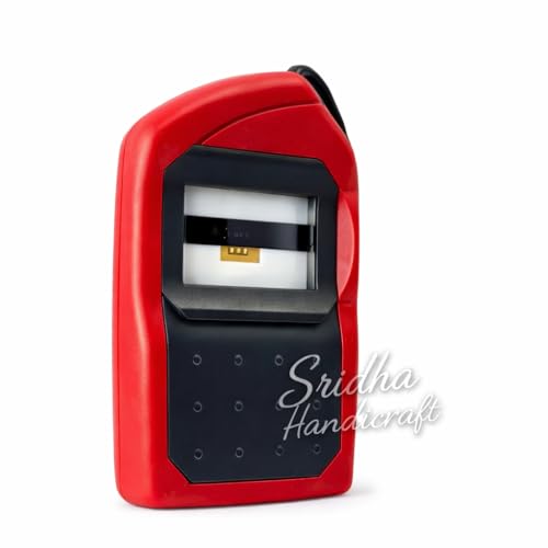 Image of Morpho MSO-1300 E3 RDL1 Biometric Fingerprint Scanner with RD Service, USB Connectivity, Red 1 Year Warranty
