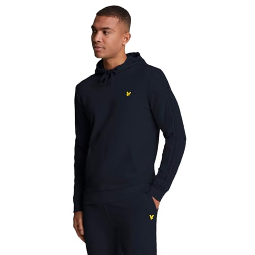 Image of Lyle & Scott Mens Tape Pullover Hoody - Dark Navy - L