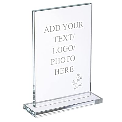 Wanapix | Trofeo Personalizado con Nombre y Texto | Cristal Grabado (Escala de Grises) | Premio Personalizado | Rectangular 12x19 cm | Incluye Estuche para Guardar | Diseño 100% Personalizado | Ya disponible en tu tienda friki favorita! En mundofriki.es!