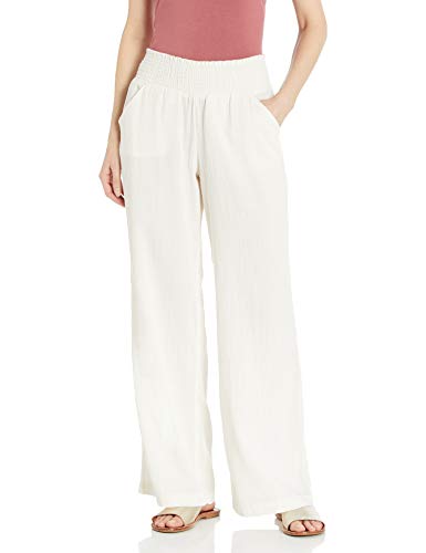 Billabong womens New Waves Wide Leg Elastic Waist Casual Pants, Cool Whip, Medium US