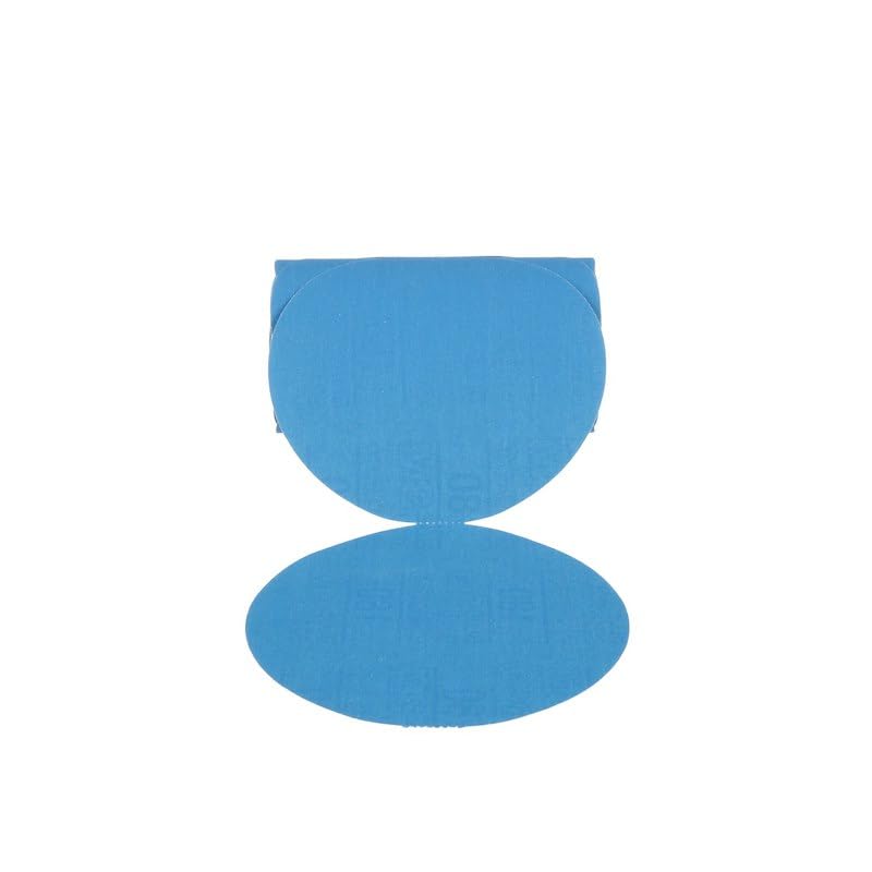 Sanding Disc 6 Inch Diameter Pressure Sensitive Adhesive Type Attachment Dry Use Only 5 Rolls Per Case Blue Ceramic Aluminum Oxide