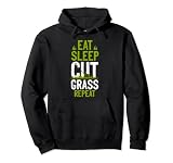 Cortacésped Cortacésped Papá Padre Paisajista Comer Dormir Corte Hierba Sudadera con Capucha