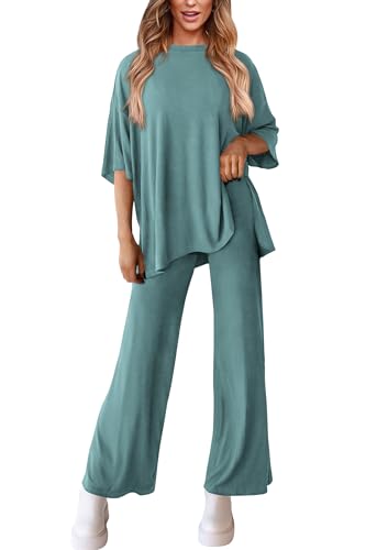 PRETTYGARDEN Two Piece Sets For Women Summer Fashion Lounge Matching Set 2025 Travel Vacation Airport Outfits Clothing