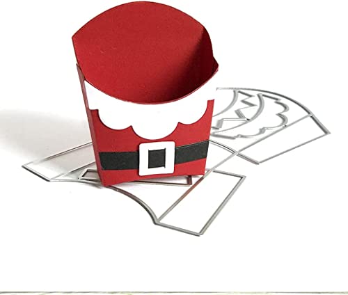Christmas Popcorn Box Cutting Dies for Card Making,Cutting Dies Cut Stencils for DIY Scrapbooking Photo Album Decorative Embossing Paper Dies for Card Making Templated+Cute Brooch Pin