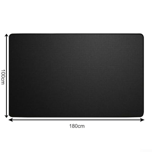 Yhenlovtt Manta ignífuga para barbacoa, resistente al calor, hasta 300 °C, protector de suelo (100 x 120 cm)
