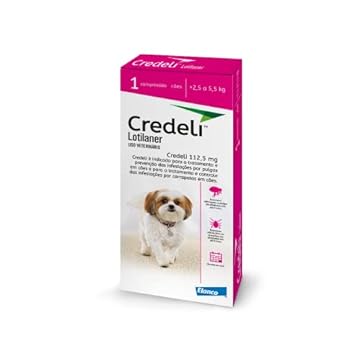 Antipulgas e carrapatos para cães de 2,5 a 5,5kg 112,5mg Credeli - 1 comprimido Elanco