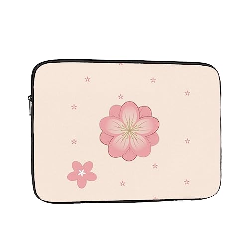 Little Pink Cherry Blossoms Laptop Sleeve Case 15 Inch Suitable For Notebook Computer Tablet Traveling Carrying Simple Case
