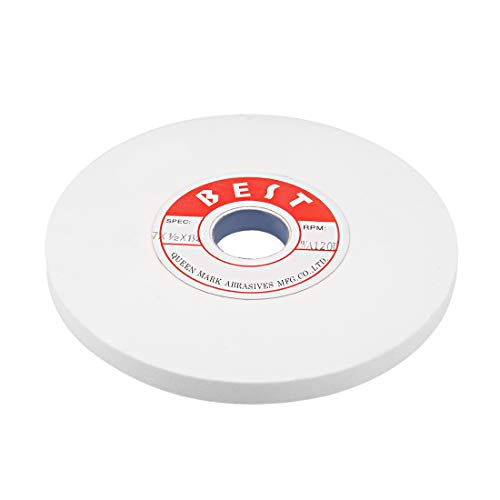 Uxcell A19031100UX0027 7-Inch Bench Grinding Wheels White Aluminum Oxide Wa 120 Grit For Surface Grinding cover