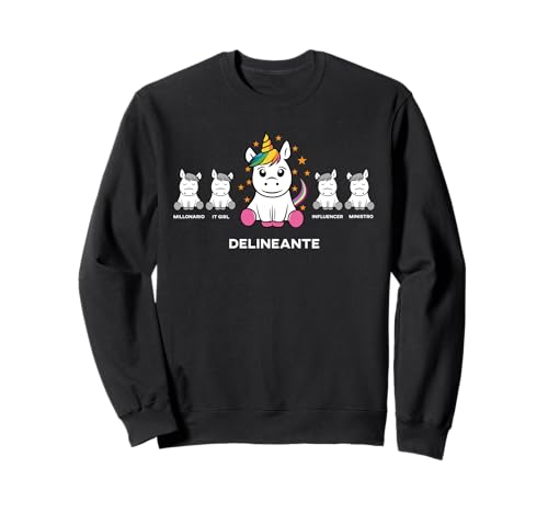 Delineante divertido Unicornio Sudadera