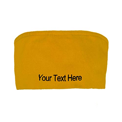 Embroidered Chef Beanie Personalized with Your Text Yellow